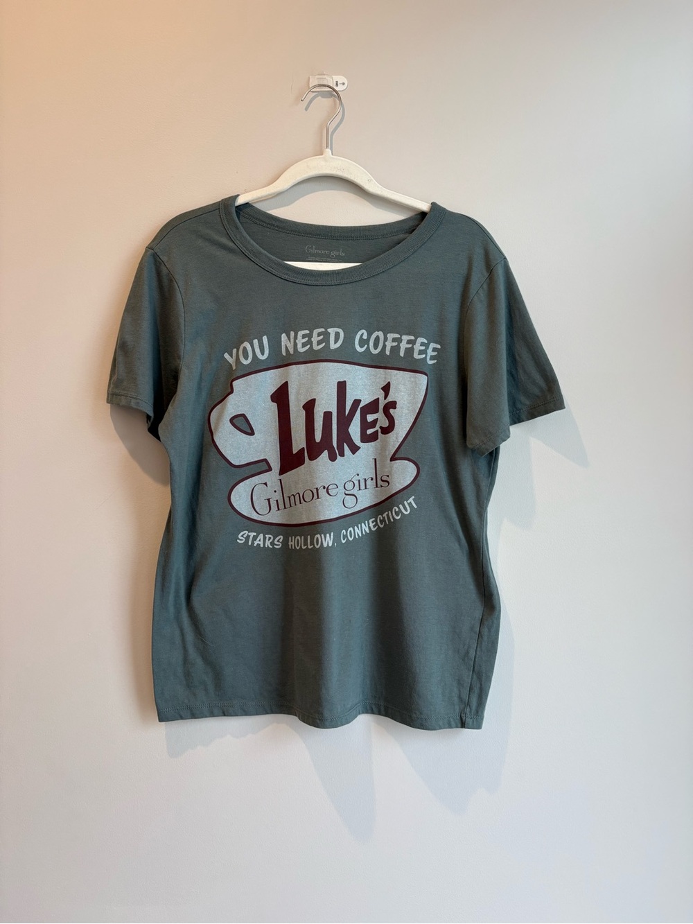Warner Bros. Gilmore Girls Luke's Coffee Tee - Gray
